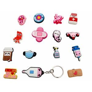Charms 14 Pcs Medical Jibbitz & Keychain